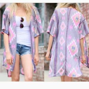 LAST 2* pink cardigan vest jacket asymmetrical top